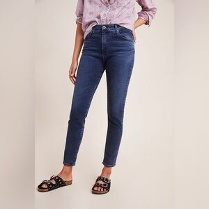 AG ANTHROPOLOGIE High-Rise Stevie Slim Straight Ankle Jeans - Size 10